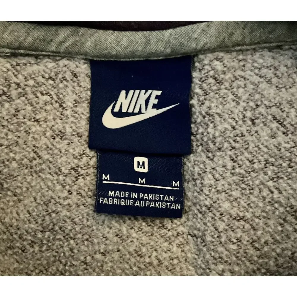 Nike Hoodie Womens Medium Purple Pullover Sweater Funnel Neck Embroidered Swoosh